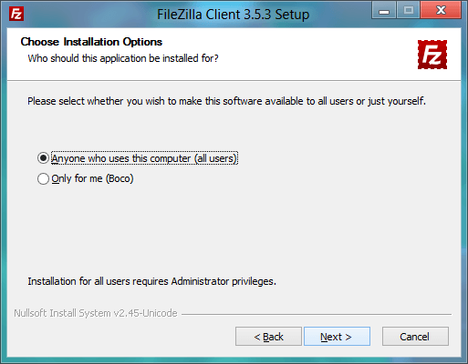 Manual de Instalación de Filezilla