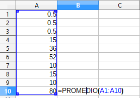 Como calcular promedio en Exel