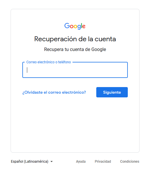 como recuperar contraseña gmail