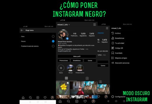 Cómo poner Instagram negro