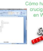 Cómo hacer un crucigrama en Word